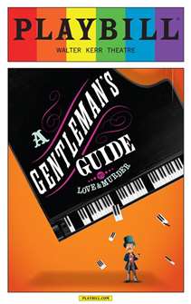 A Gentlemans Guide to Love and Murder - June 2015 Playbill with Rainbow Pride Logo 